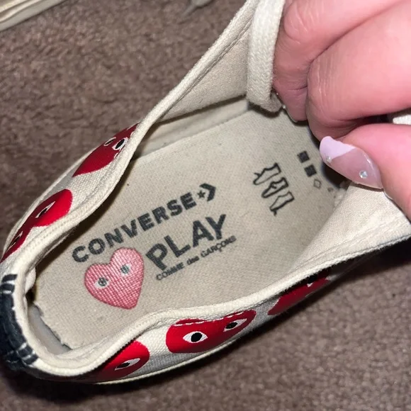 Converse x PLAY Comme des Garçons Chuck 70 Multi Heart Low-Top Sneaker Men’s 10 - Picture 4 of 9
